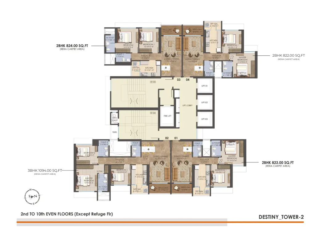 Asmi Legacy 2-10 floor plan